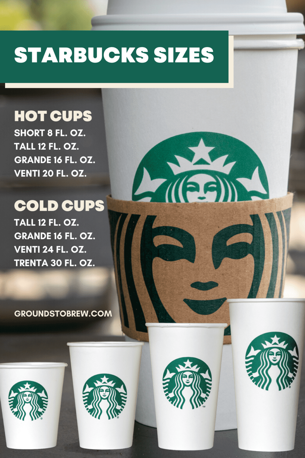 All Starbucks Cup Sizes for Hot & Cold Drinks » Grounds to Brew