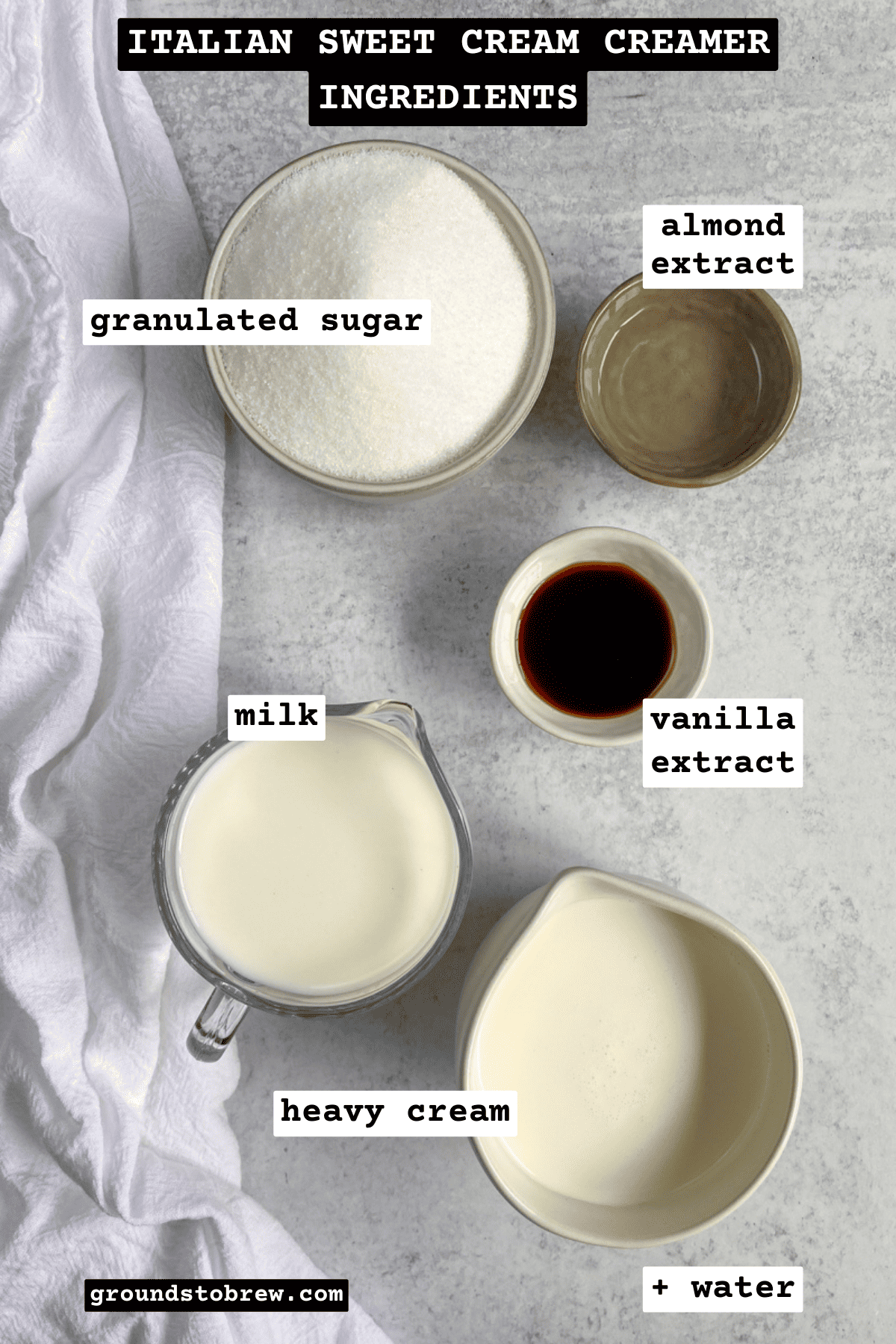 Homemade Italian Sweet Cream Coffee Creamer » Grounds to Brew