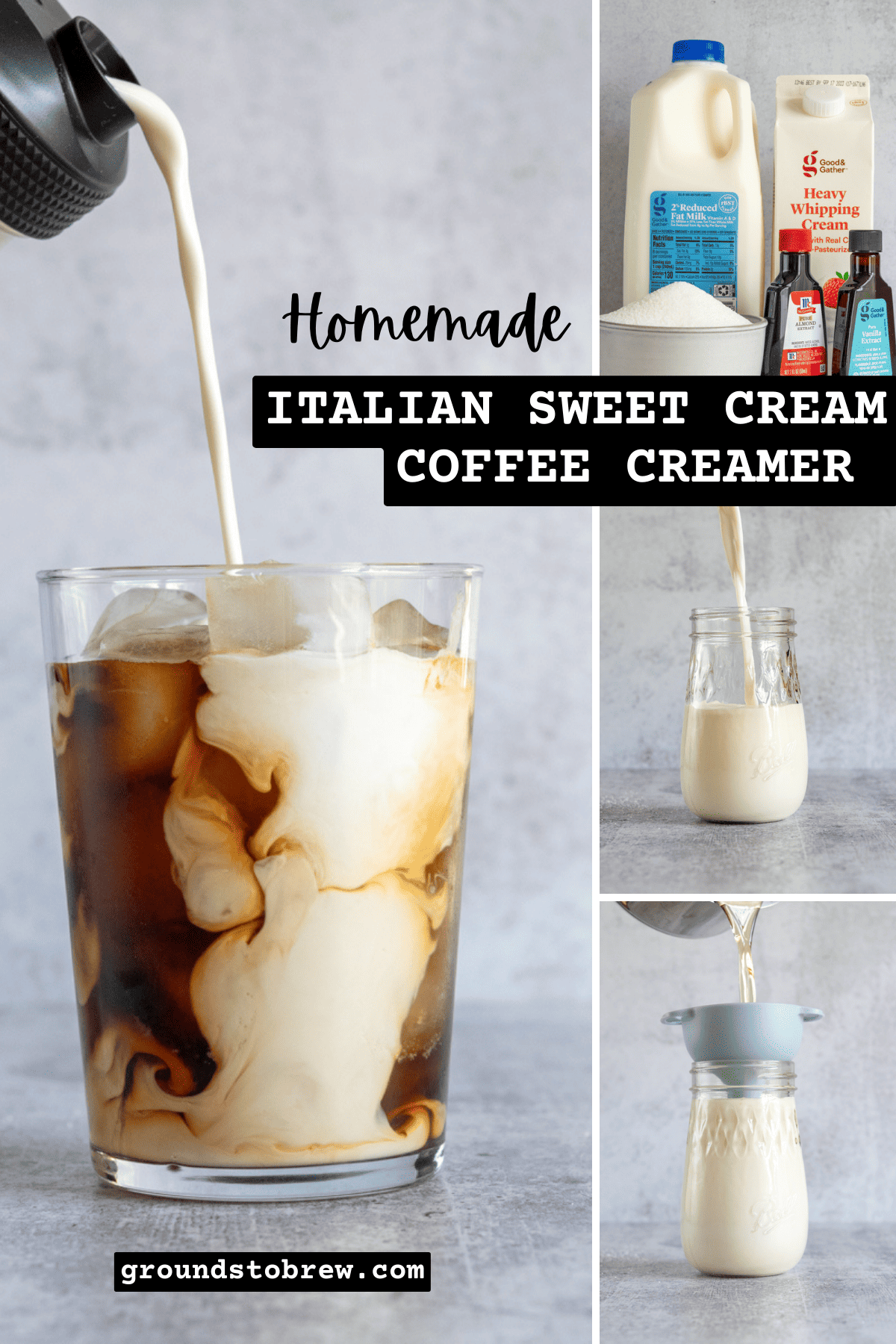 Homemade Italian Sweet Cream Coffee Creamer » Grounds to Brew