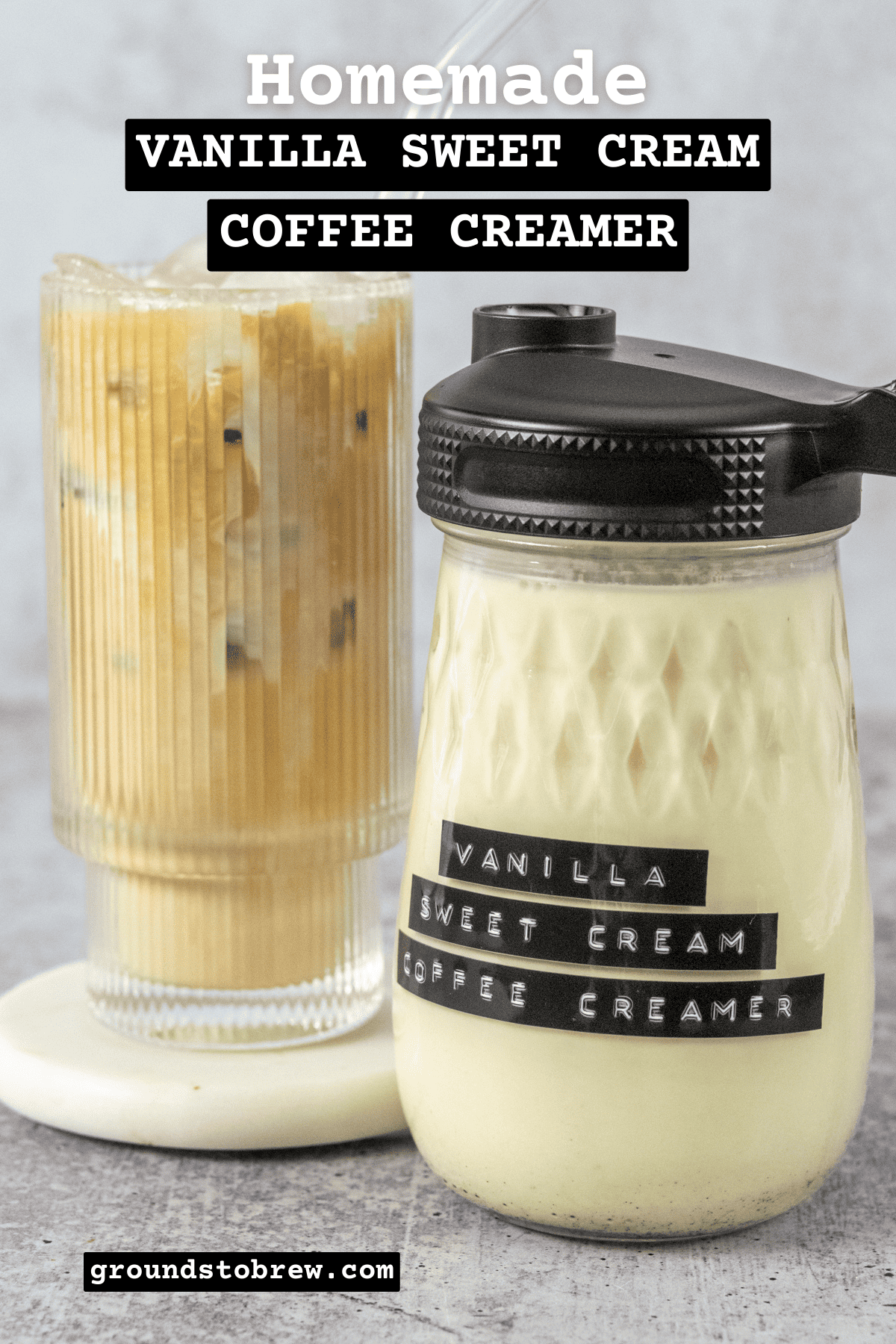 Homemade Vanilla Sweet Cream Coffee Creamer Grounds To Brew