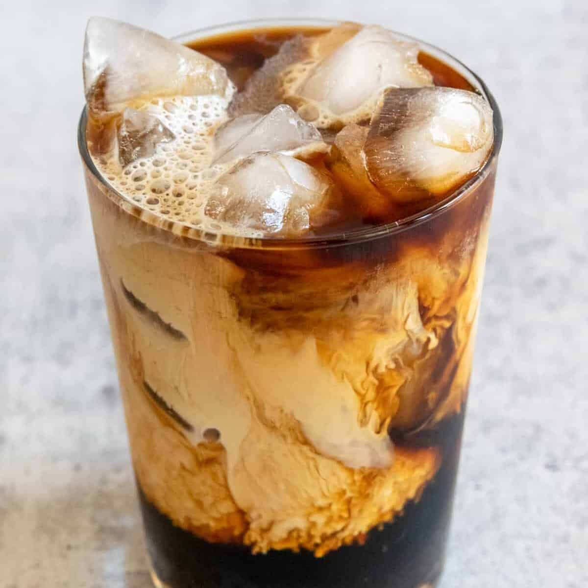 Homemade Starbucks vanilla iced coffee.